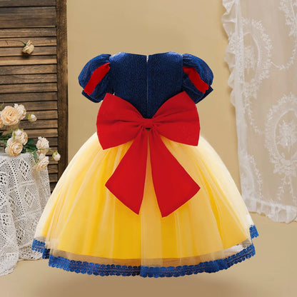 Girls Snow White Princess Dresses Kid Cosplay Gown Girl Halloween
