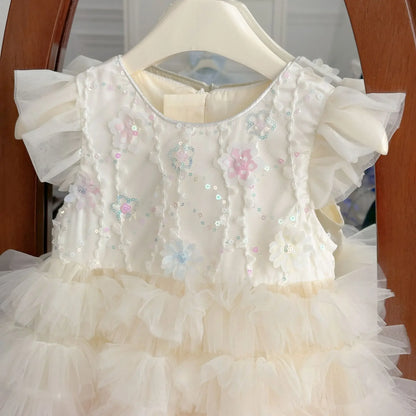 Cake-Puff Sleeve Gorgeous Princess Dress