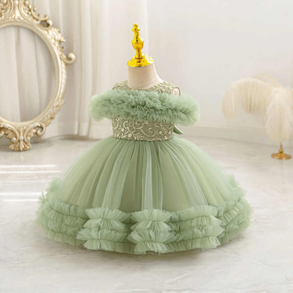 Children Pageant Dress New Baby Birthday Party Dress