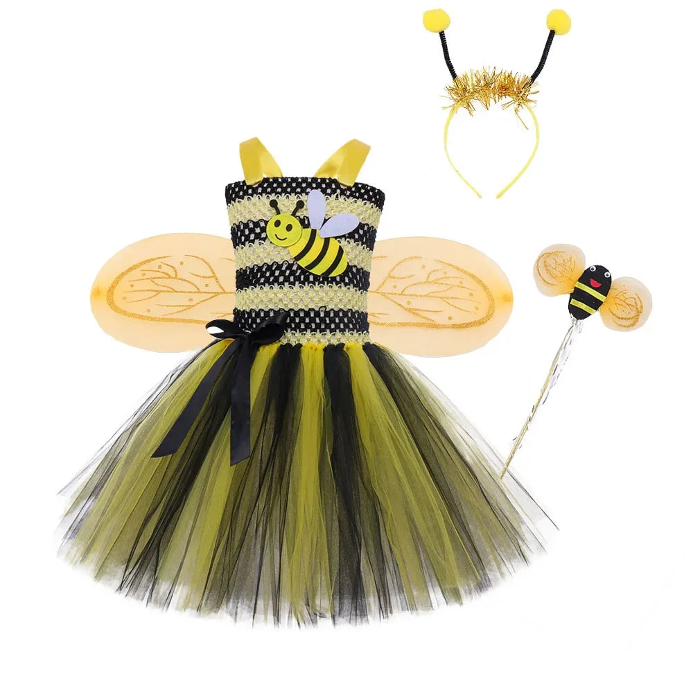 Yellow Little Bee Animal Performance Costume Halloween Dress