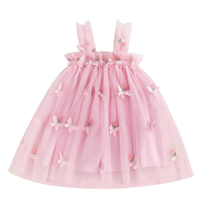 Vestido de mariposa de tul para niña 