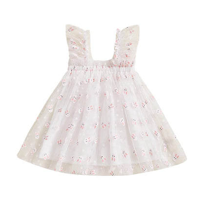 Vestido de Pascua de tul para niña 