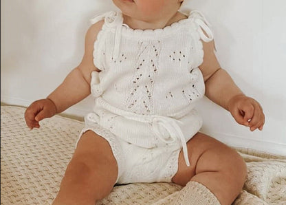 Conjunto vintage de bebé de 2 piezas