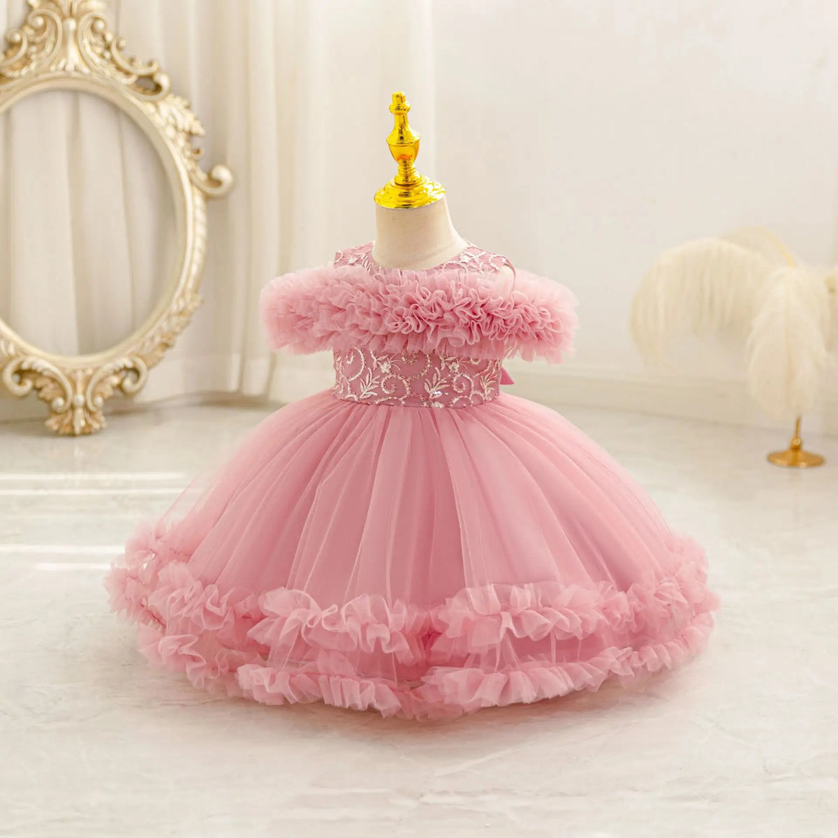 Children Pageant Dress New Baby Birthday Party Dress