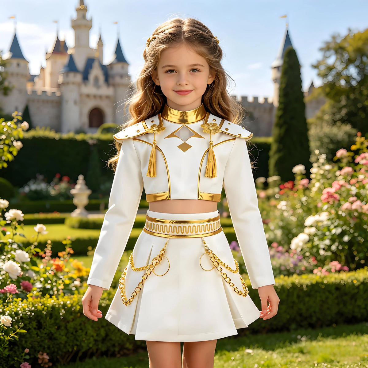 Halloween Party Girls CosplayWhite Long Sleeves Dress