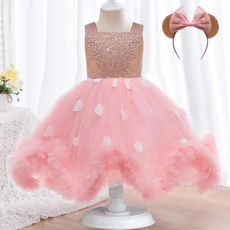 First Birthday Party Fluffy Mesh Tutu Dress