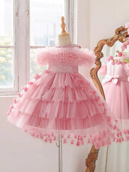 Children's Princess Dress Cake Skirt Net Gown Flower