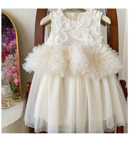 Princess Style Girls Dress Floral Birthday