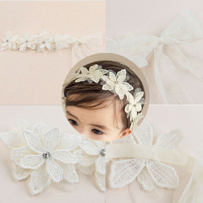 Diadema de flores de encaje vintage 