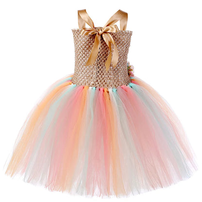 Tulle Princess Dress Sleeveless Strap Birthday Dress