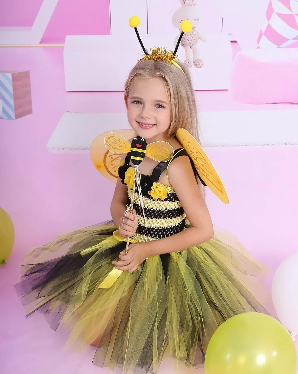 Yellow Little Bee Animal Performance Costume Halloween Dress