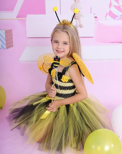 Yellow Little Bee Animal Performance Costume Halloween Dress