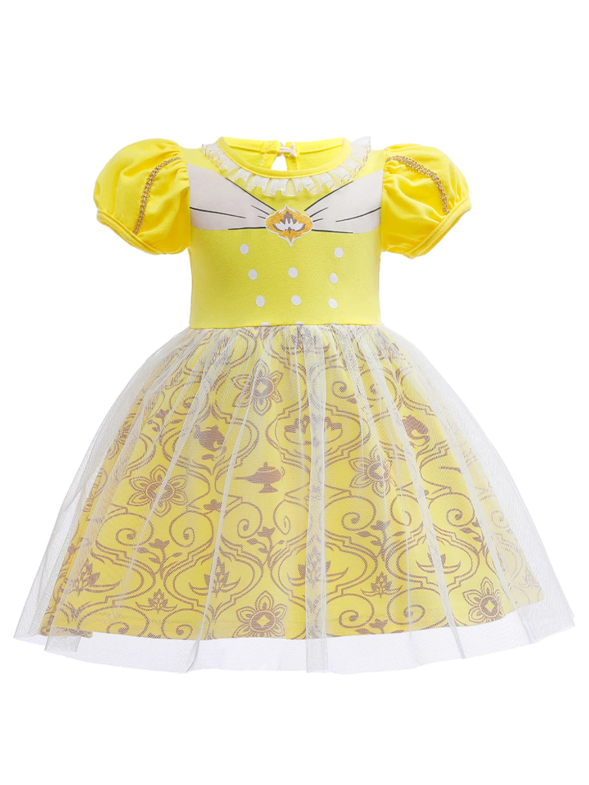 Round Neck Dress Children  Mesh Tulle Dress