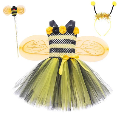 Yellow Little Bee Animal Performance Costume Halloween Dress