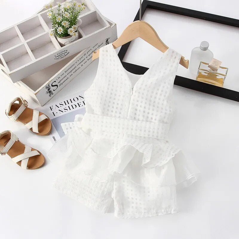 Conjunto infantil con lazo de moda para mujer 