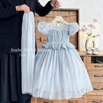 Blue Princess Dress Birthday Gift Dress