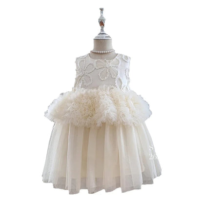 Princess Style Girls Dress Floral Birthday
