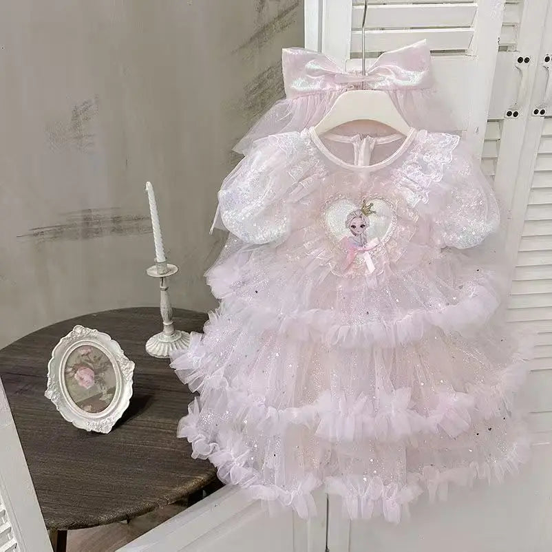 Elsa Princess Dress Children's Birthday Summer Dress