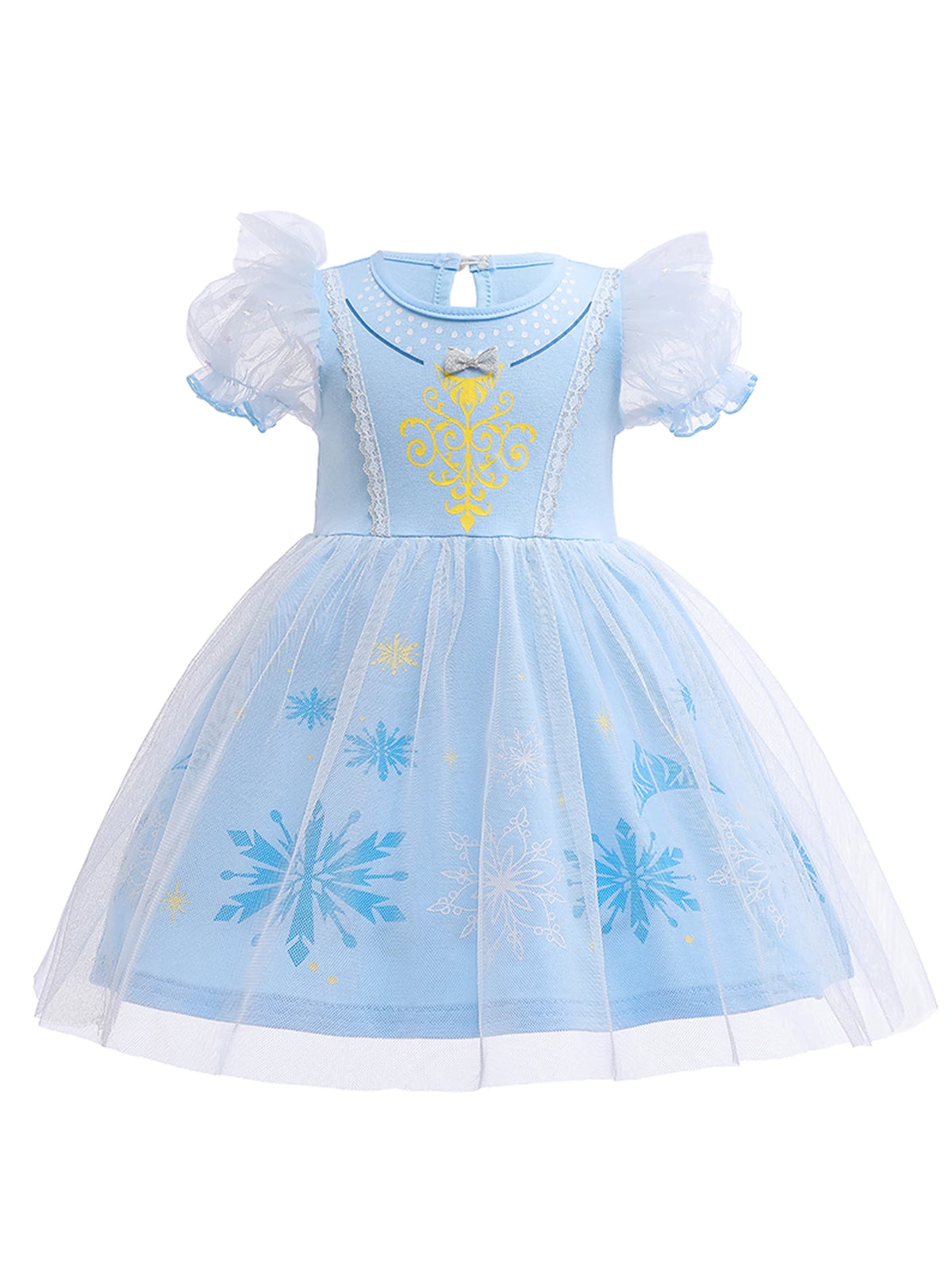 Round Neck Dress Children  Mesh Tulle Dress