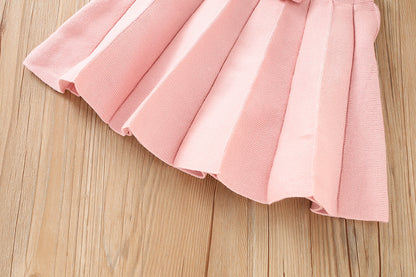 Conjunto infantil corazones Falda + blusa fría 