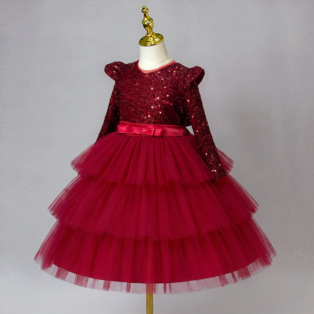Princess Style Long Sleeve Children's Dress