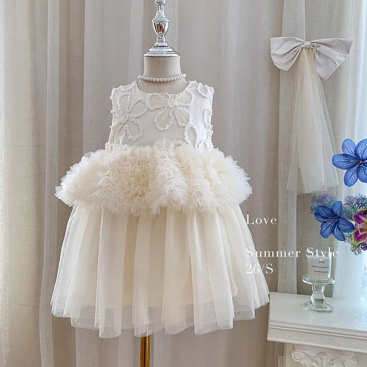 Princess Style Girls Dress Floral Birthday