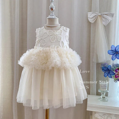 Princess Style Girls Dress Floral Birthday