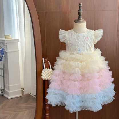 Cake-Puff Sleeve Gorgeous Princess Dress