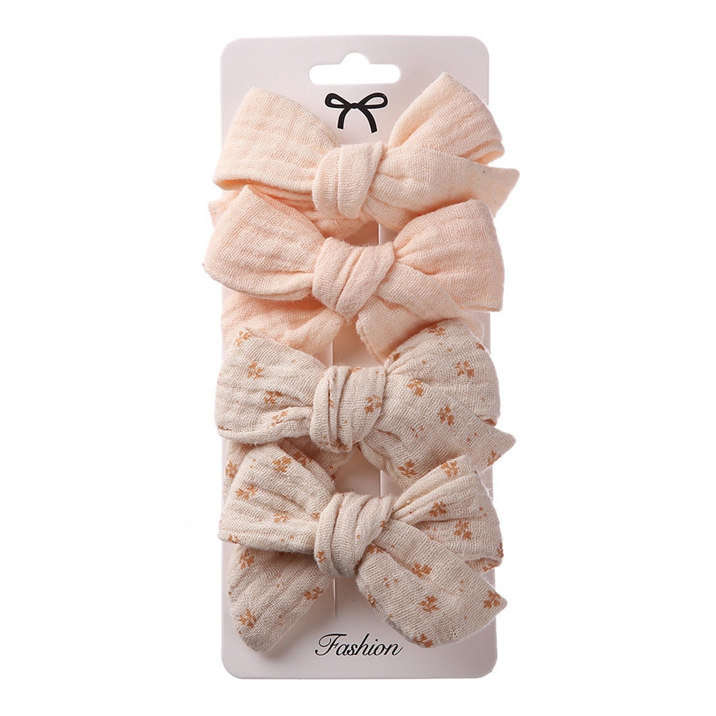 مجموعة 4 مشابك شعر للأطفال على شكل فيونكة