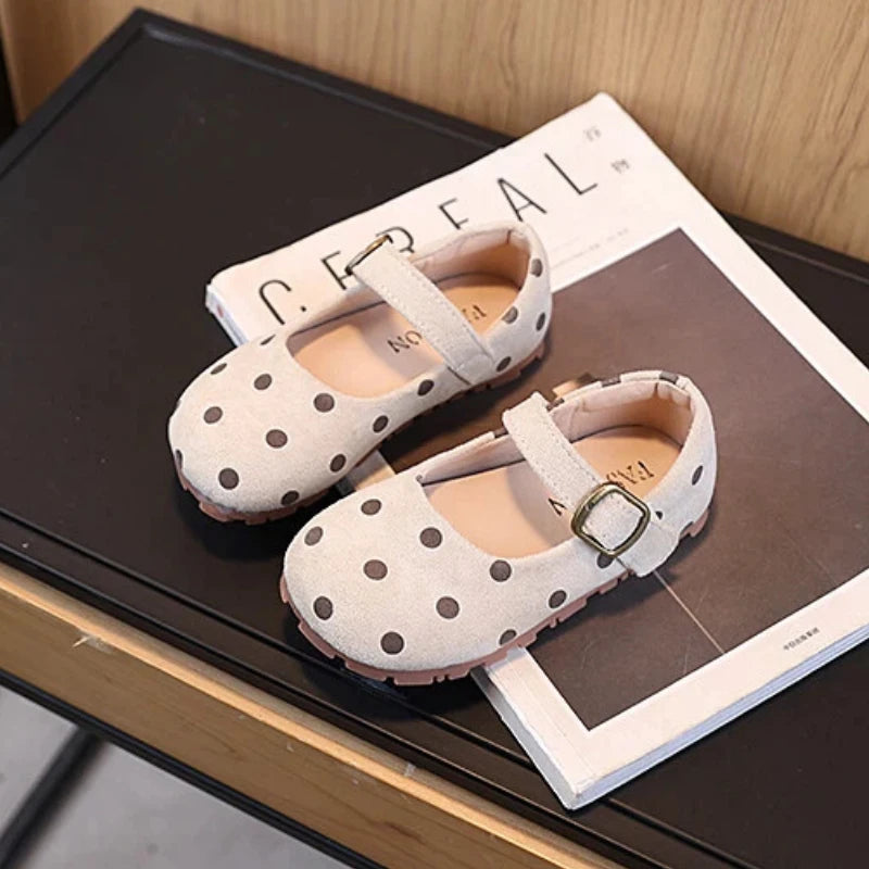 Girls Polka Dot Shoes Cute Children Princess Dress Shoes