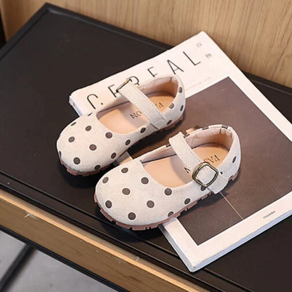 Girls Polka Dot Shoes Cute Children Princess Dress Shoes