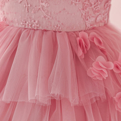 Children's Princess Dress Cake Skirt Net Gown Flower