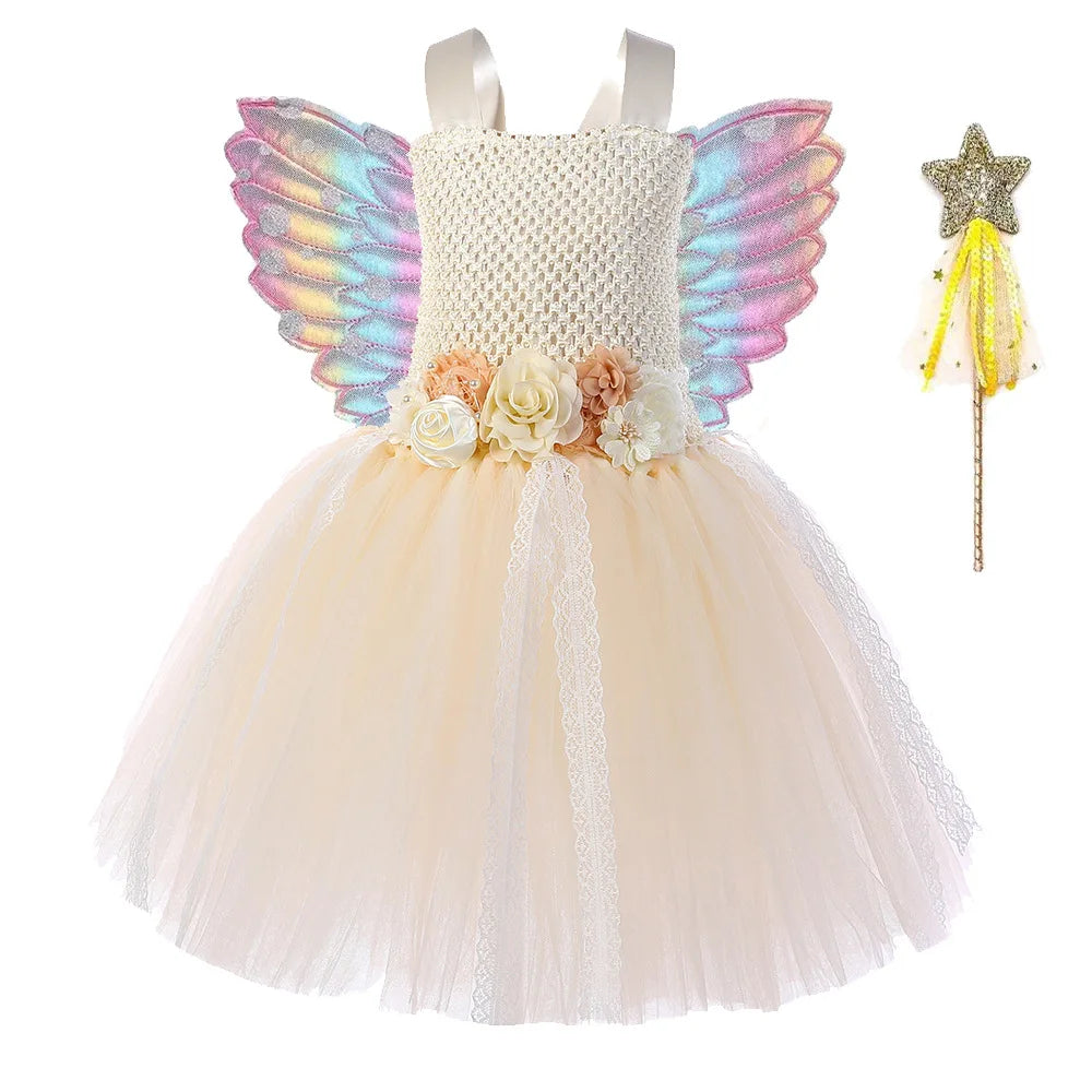 Tulle Princess Dress Sleeveless Strap Birthday Dress