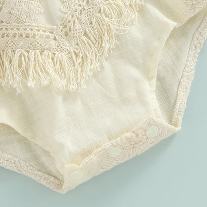 Body infantil beige con mariposa