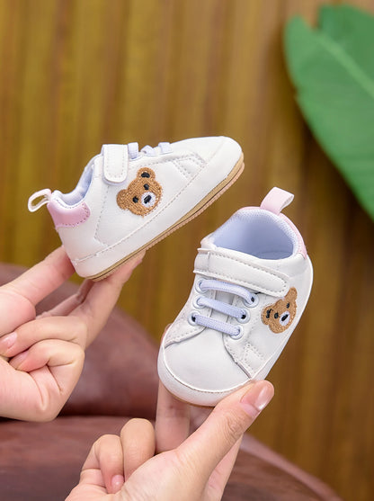 Baby Sneakers Cartoon Bear Embroidery Baby Shoes