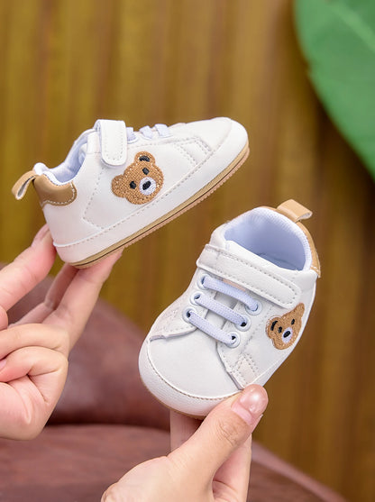 Baby Sneakers Cartoon Bear Embroidery Baby Shoes