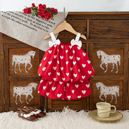 Summer Baby Sleeveless Bow Children Sets