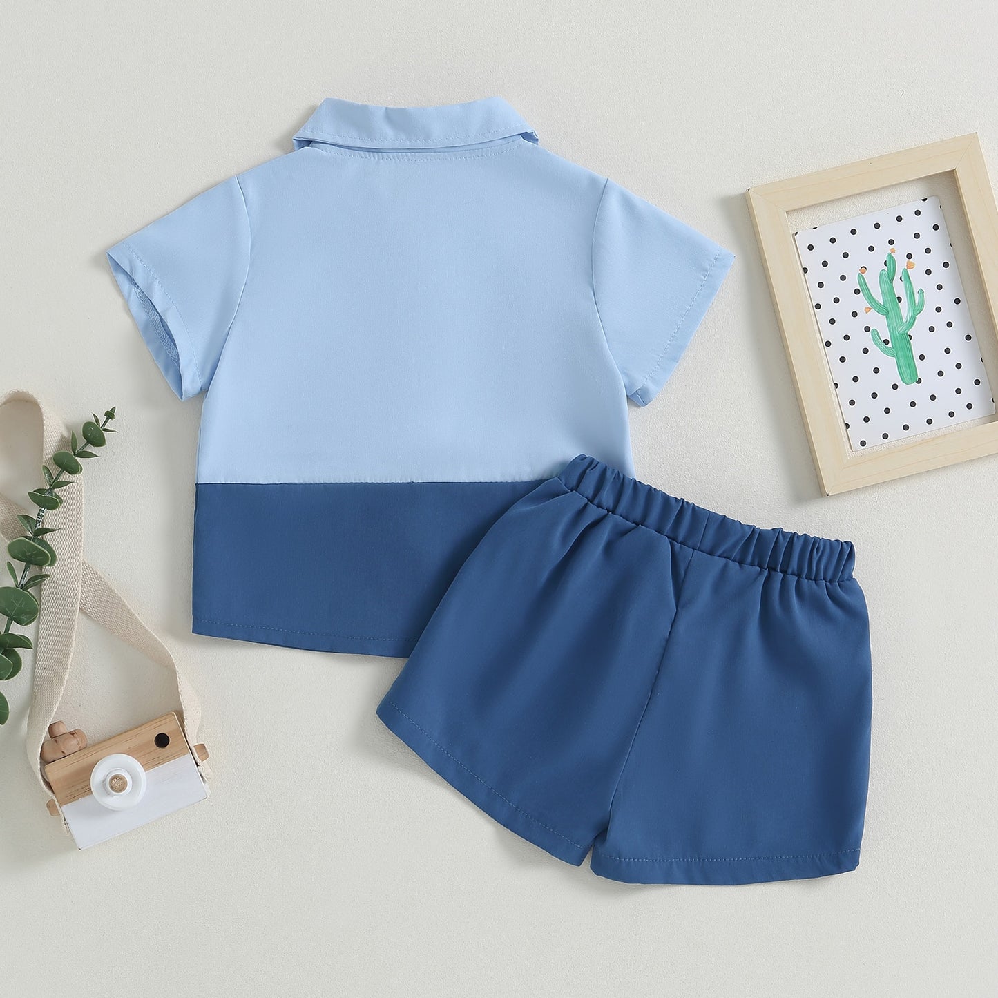Conjunto de verano azul infantil