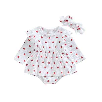 Body infantil + bandana de corazón 