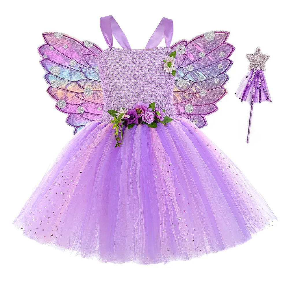Tulle Princess Dress Sleeveless Strap Birthday Dress