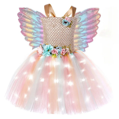 Girls Butterfly Fairy Tulle Dress