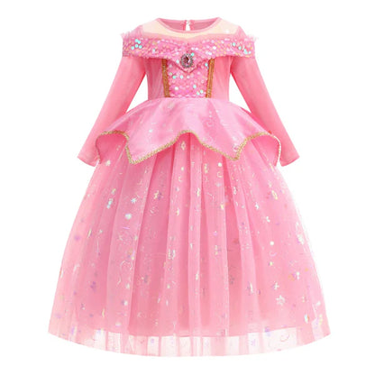 Children's Party Dress in Sparkly Pink