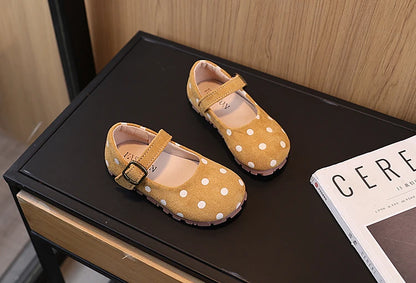 Girls Polka Dot Shoes Cute Children Princess Dress Shoes