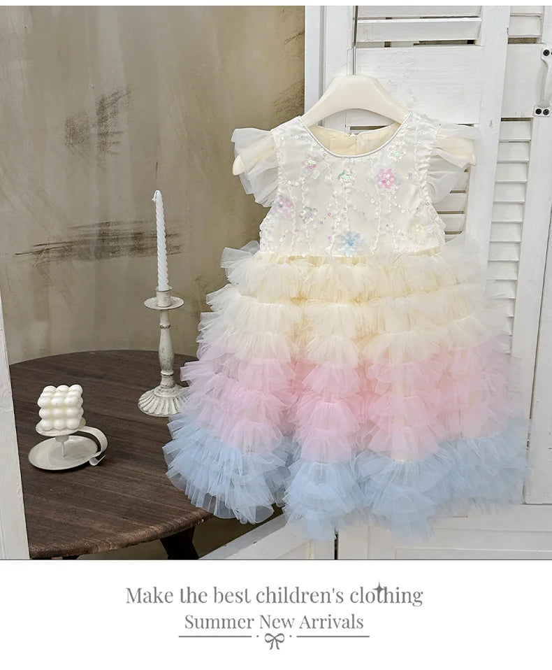 Cake-Puff Sleeve Gorgeous Princess Dress
