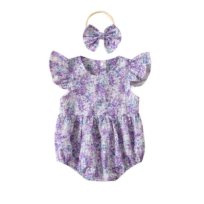 Body de bebé con flores + diadema