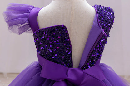 Elegant Girl Princess Dress Small Flying Sleeves