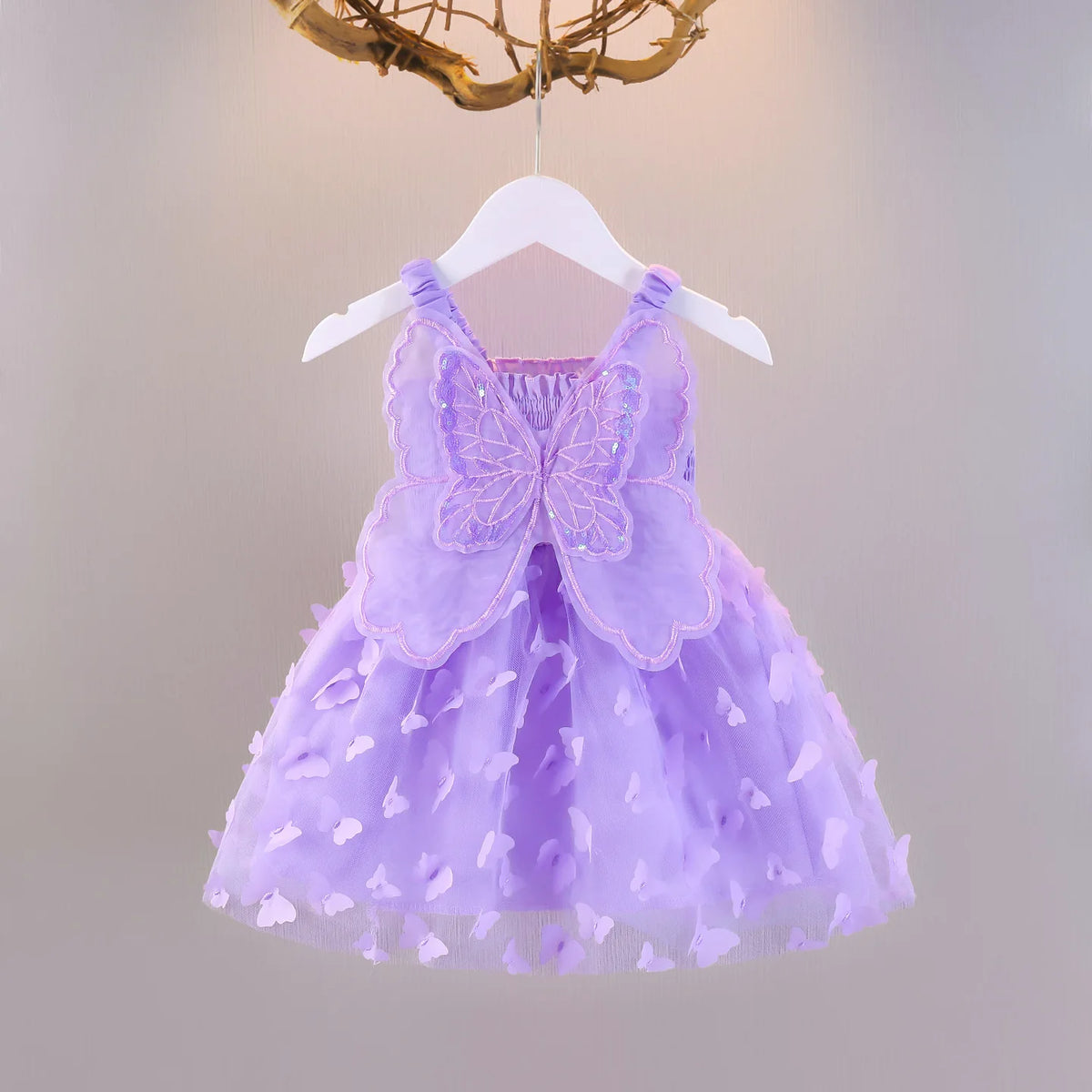 Sleeveless Tulle Dress with 3D Bow Flower Girl Dresses