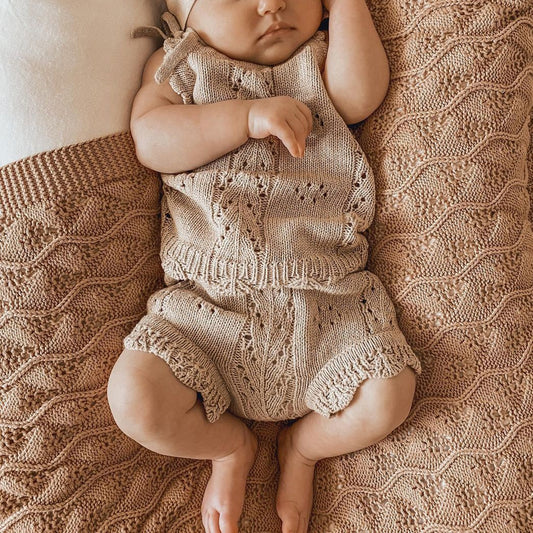 Conjunto vintage de bebé de 2 piezas
