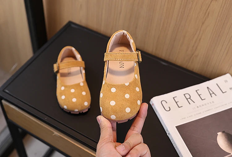 Girls Polka Dot Shoes Cute Children Princess Dress Shoes