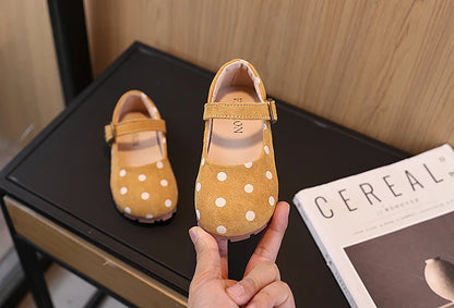 Girls Polka Dot Shoes Cute Children Princess Dress Shoes